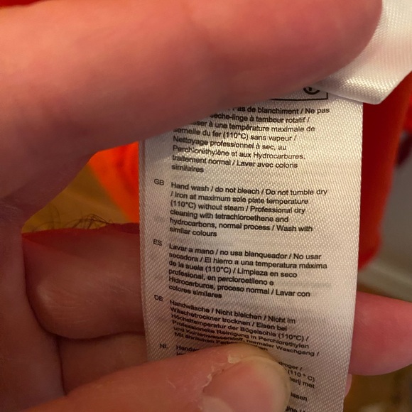 Maje Roan Coral Orange Crepe Shift Dress - Picture 10 of 12